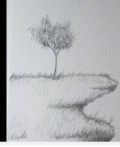 Paso 4 para aprender a dibujar paisajes a lapiz