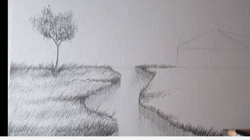 Paso 5 para aprender a dibujar paisajes a lapiz