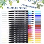 Plumones Punta de Pincel 24 Colores