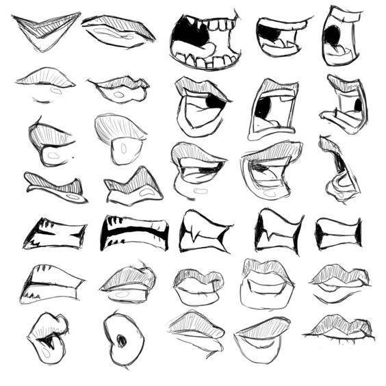 aprender a dibujar caricaturas de boca
