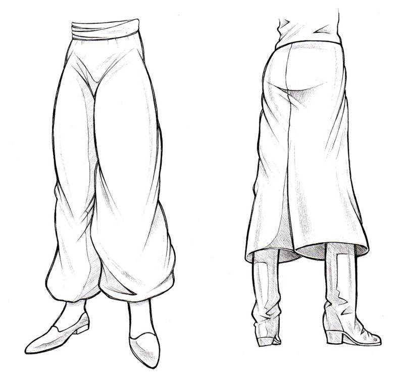 aprender a dibujar pantalones 2