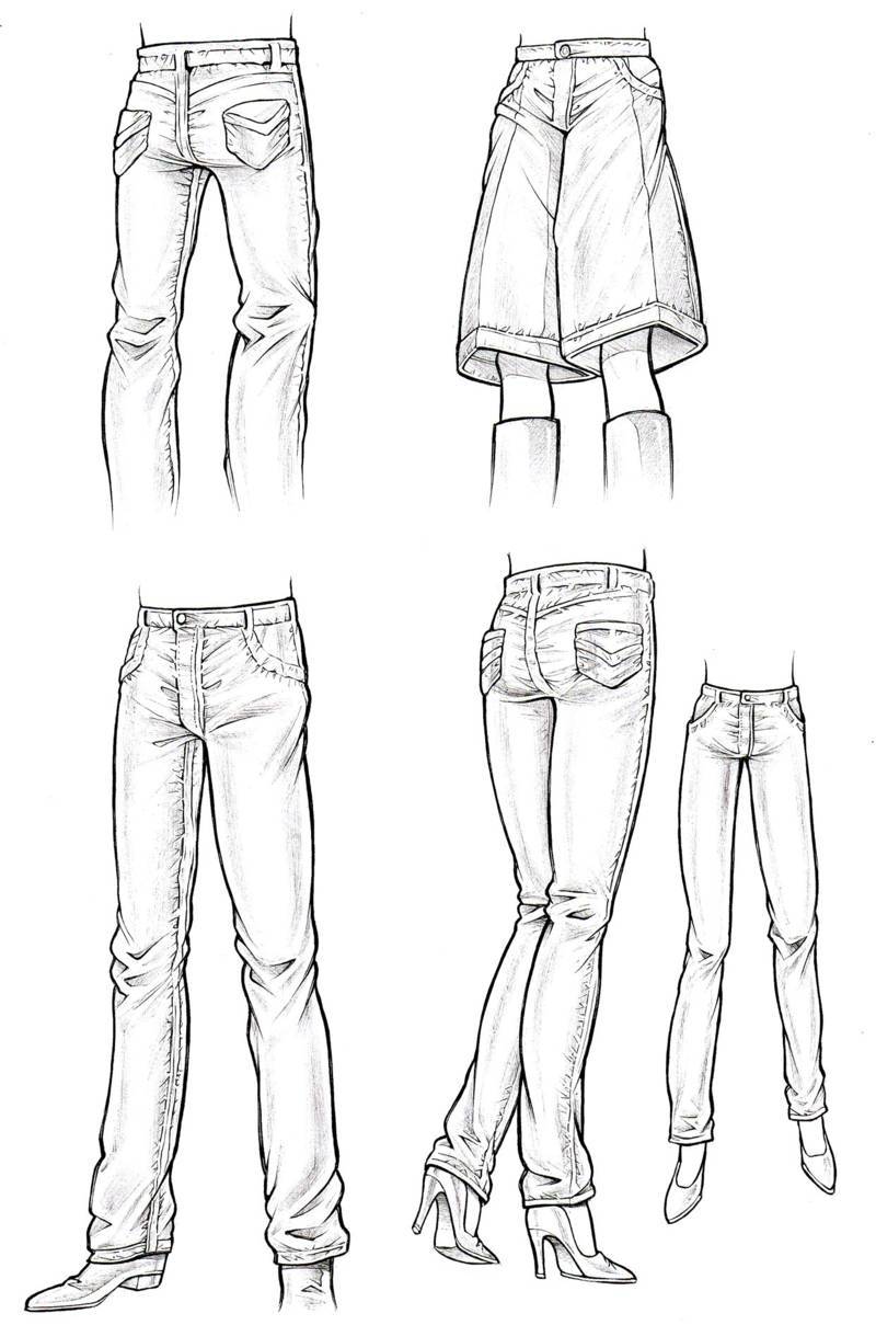 aprender a dibujar pantalones