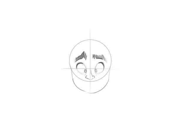 aprender a dibujar rostros de dibujos animados paso 5