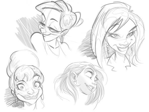 aprender a dibujar rostros de dibujos animados