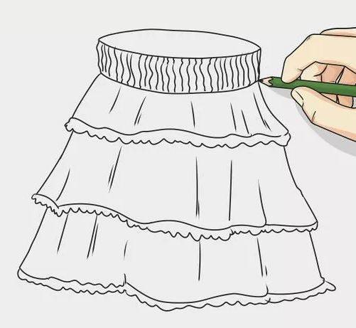 paso 4 para dibujar faldas