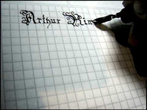 paso 1 para dibujar letras goticas