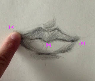 paso 3 para dibujar labios de mujer