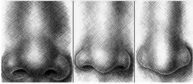 paso 3 para dibujar una nariz de hombre