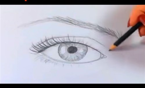 paso 7 para aprender a dibujar ojos realistas