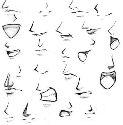 como aprender a dibujar nariz y boca anime y manga 8