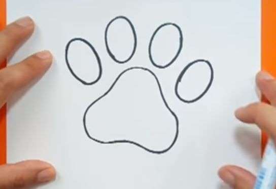 Aprende Cómo Dibujar Huellas De Perro Paso A Paso 2