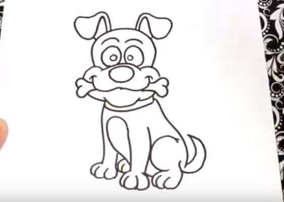 Aprende Cómo Dibujar Un Perro Comiendo Paso A Paso 5