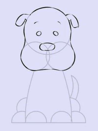 Aprende Cómo Dibujar Un Perro Con Figuras Geométricas Paso A Paso 6