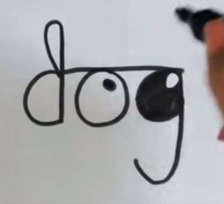 Aprende Cómo Dibujar Un Perro Con Letras Y Números Paso A Paso 2