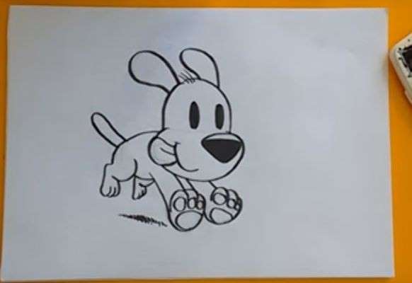 Aprende Cómo Dibujar Un Perro Corriendo Paso A Paso 5
