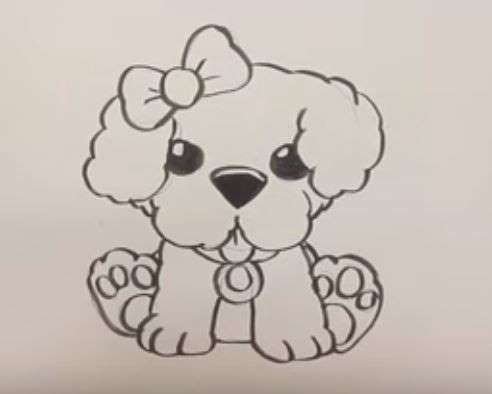 Aprende Cómo Dibujar Un Perro De Frente Paso A Paso 3