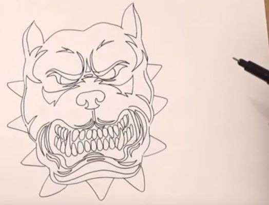 Aprende Cómo Dibujar Un Perro Enojado, Molesto, Bravo O Rabioso Paso A Paso 9