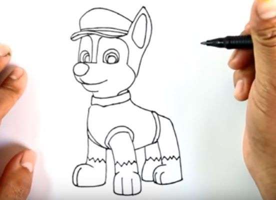 Aprende Cómo Dibujar Un Perro Policía Paso A Paso 8