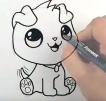 Aprende Cómo Dibujar Un Perro Sentado Paso A Paso 6