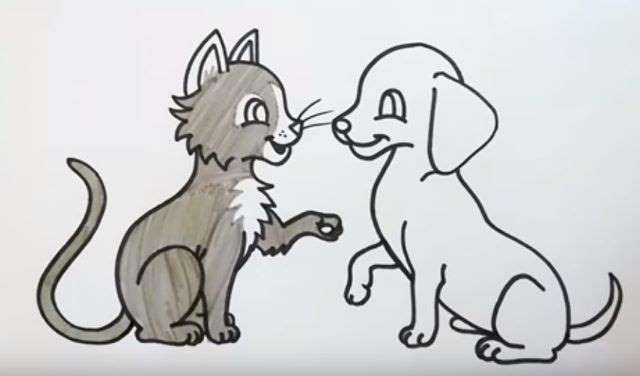 Aprende Cómo Dibujar Un Perro Y Un Gato Paso A Paso 8