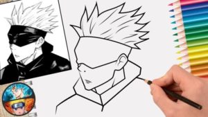 Cómo Dibujar a Satoru Gojo de Jujutsu Kaisen - Imágenes Y Consejos