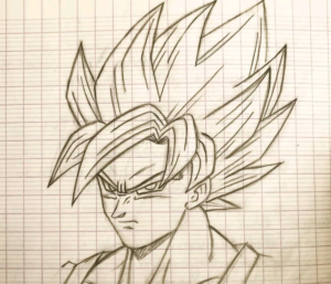 Cómo dibujar a goku de perfil (TUTORIAL) 