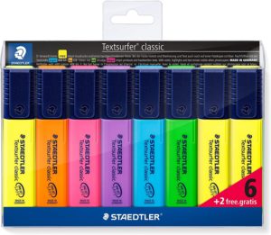 STAEDTLER – Set de 8 Subrayadores Fluorescentes